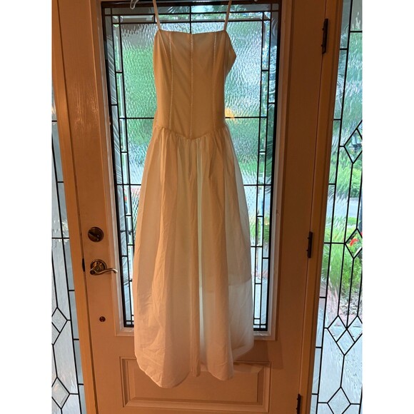 NWT: Commonsense:  White Sleeveless Maxi Dress: SZ L   Cottage Core Y2K Boho - Picture 8 of 15